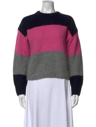 Pre-owned A.l.c Striped Crew Neck Sweater In Multi