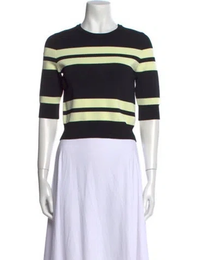 Pre-owned A.l.c Striped Crew Neck Sweater In Multicolor