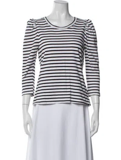 Pre-owned A.l.c Striped Crew Neck Top In Multi