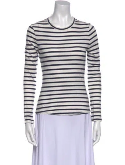 Pre-owned A.l.c Striped Crew Neck T-shirt In Multi