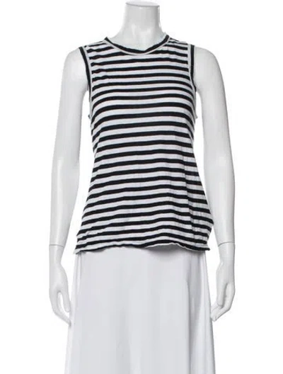 Pre-owned A.l.c Striped Crew Neck T-shirt In Multi