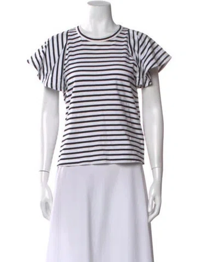 Pre-owned A.l.c Striped Crew Neck T-shirt In Multi