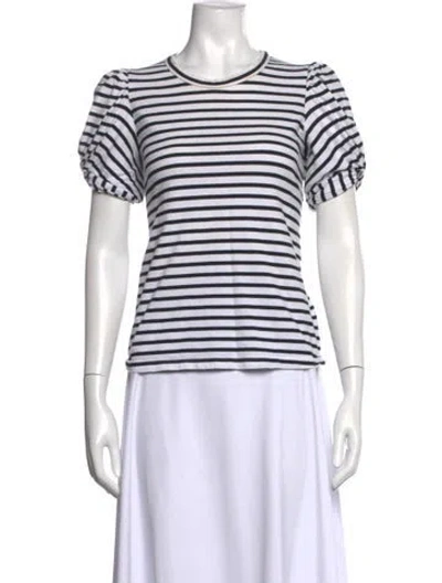 Pre-owned A.l.c Striped Crew Neck T-shirt In Multi