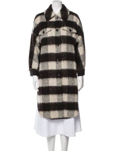 Pre-owned A.l.c Striped Faux Fur Coat In Multi