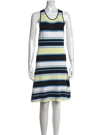 Pre-owned A.l.c Striped Knee-length Dress In Black