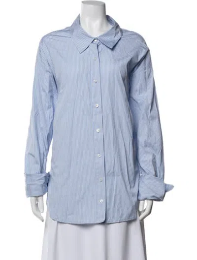Pre-owned A.l.c Striped Knee-length Dress In Blue