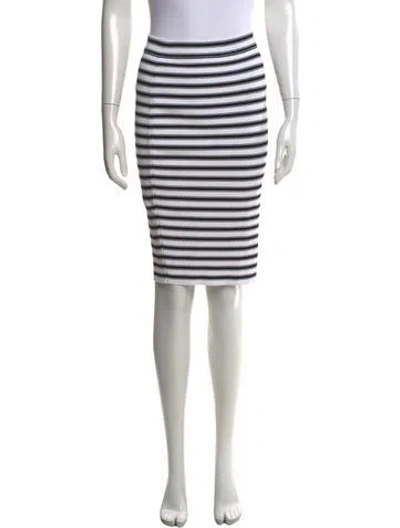 Pre-owned A.l.c Striped Knee-length Skirt In Black/white