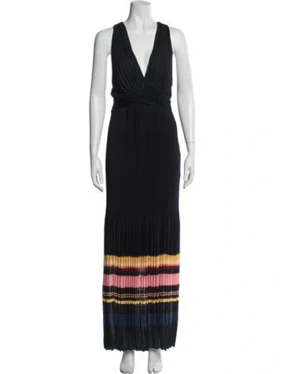 Pre-owned A.l.c Striped Long Dress In Blue