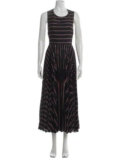 Pre-owned A.l.c Striped Long Dress In Blue