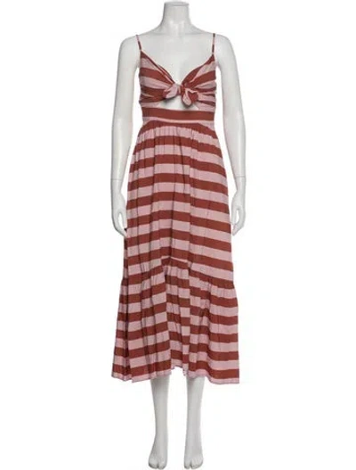 Pre-owned A.l.c Striped Long Dress In Multi