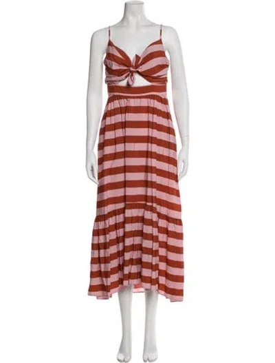 Pre-owned A.l.c Striped Long Dress In Multi