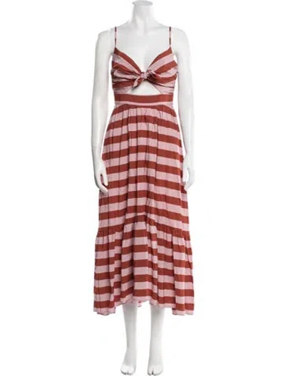 Pre-owned A.l.c Striped Long Dress In Multi
