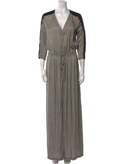 Pre-owned A.l.c Striped Long Dress In Multi