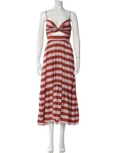 Pre-owned A.l.c Striped Long Dress In Multi