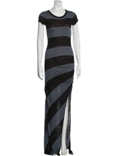Pre-owned A.l.c Striped Long Dress In Multi