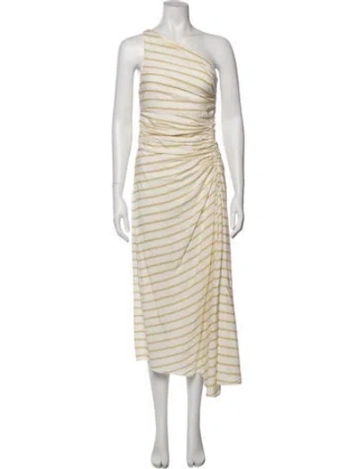 Pre-owned A.l.c Striped Long Dress In Neutral