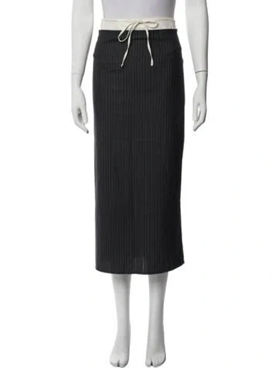 Pre-owned A.l.c Striped Long Skirt In Blue
