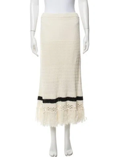 Pre-owned A.l.c Striped Long Skirt In Neutral