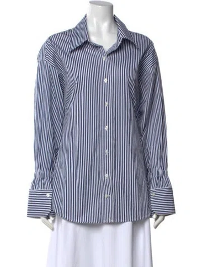 Pre-owned A.l.c Striped Long Sleeve Top In Multi