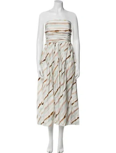 Pre-owned A.l.c Striped Midi Length Dress In Multi