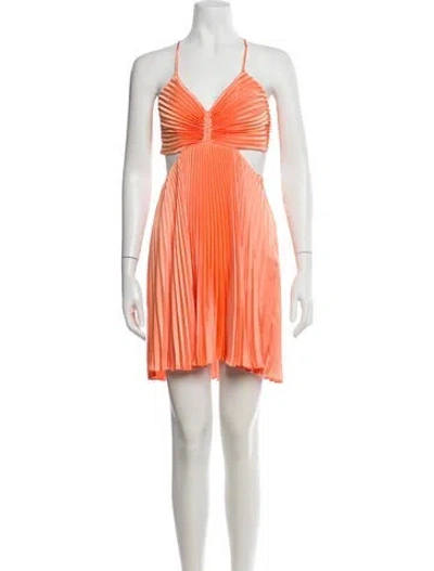 Pre-owned A.l.c Striped Midi Length Dress In Orange