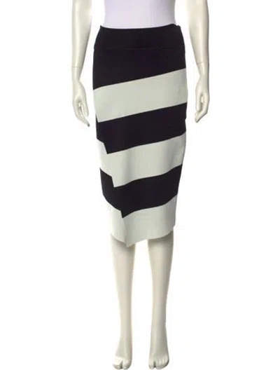 Pre-owned A.l.c Striped Midi Length Skirt In Multi