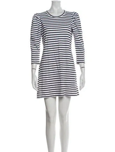 Pre-owned A.l.c Striped Mini Dress In Black