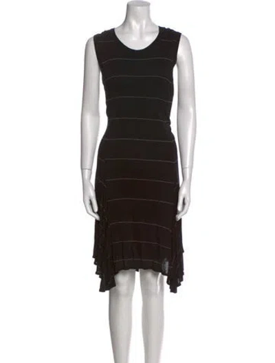 Pre-owned A.l.c Striped Mini Dress In Black