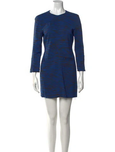 Pre-owned A.l.c Striped Mini Dress In Blue