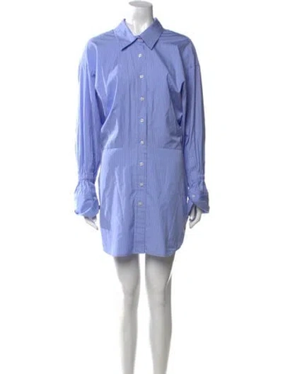 Pre-owned A.l.c Striped Mini Dress In Blue