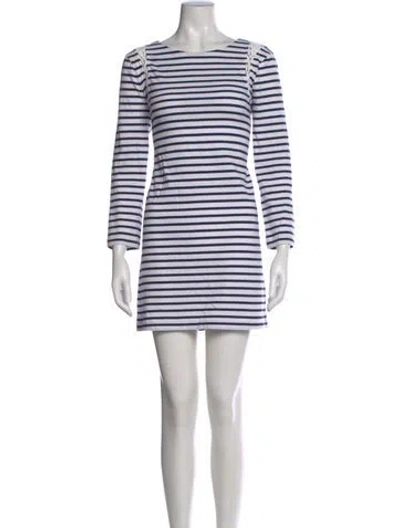Pre-owned A.l.c Striped Mini Dress In Blue