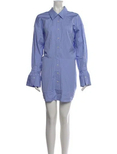 Pre-owned A.l.c Striped Mini Dress In Blue