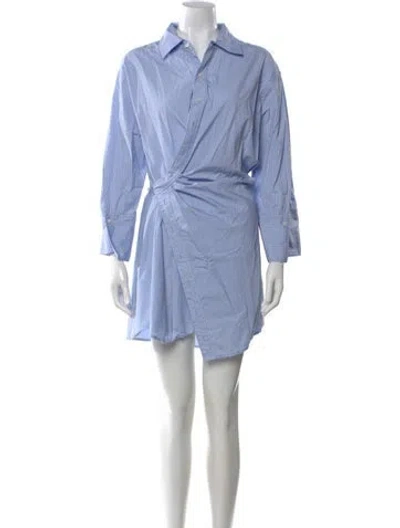 Pre-owned A.l.c Striped Mini Dress In Blue