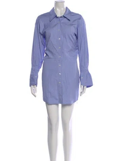 Pre-owned A.l.c Striped Mini Dress In Blue