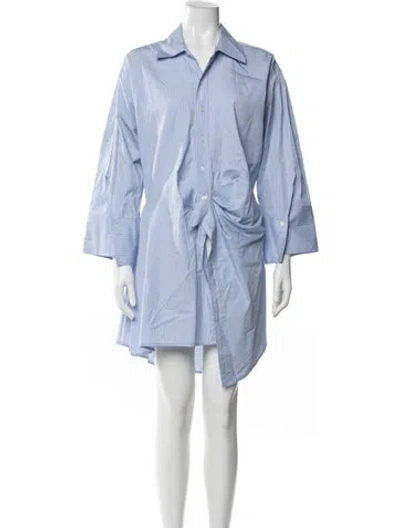 Pre-owned A.l.c Striped Mini Dress In Blue