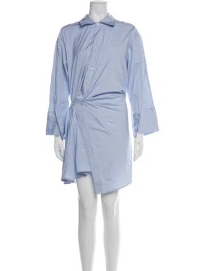 Pre-owned A.l.c Striped Mini Dress In Blue