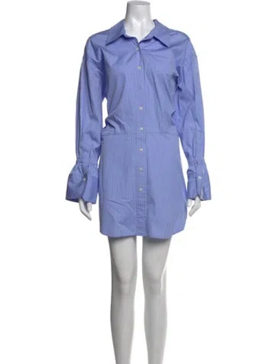 Pre-owned A.l.c Striped Mini Dress In Blue