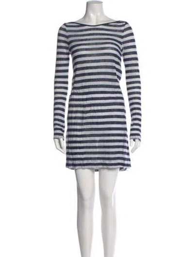 Pre-owned A.l.c Striped Mini Dress In Multi