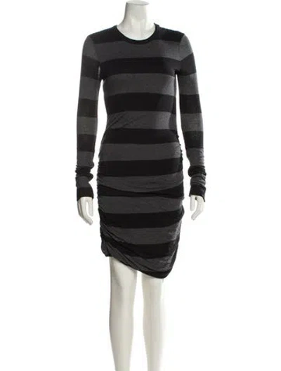 Pre-owned A.l.c Striped Mini Dress In Multi