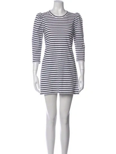 Pre-owned A.l.c Striped Mini Dress In Multi