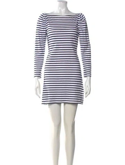 Pre-owned A.l.c Striped Mini Dress In Multi