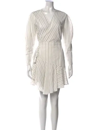 Pre-owned A.l.c Striped Mini Dress W/ Tags In White