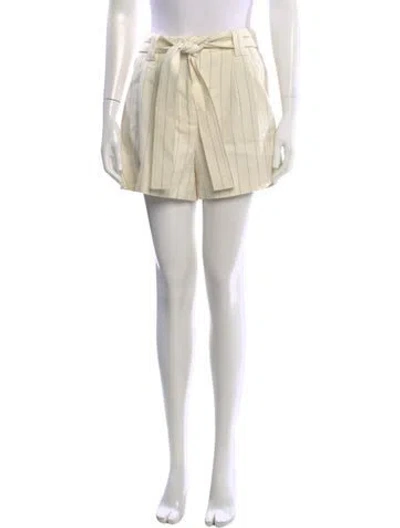 Pre-owned A.l.c Striped Mini Shorts In Neutral