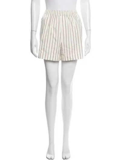 Pre-owned A.l.c Striped Mini Shorts In Neutral