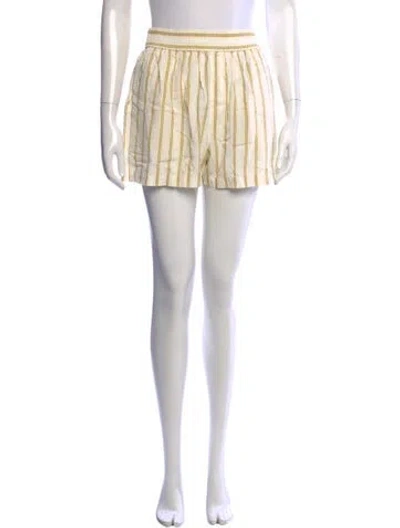 Pre-owned A.l.c Striped Mini Shorts In Neutrals
