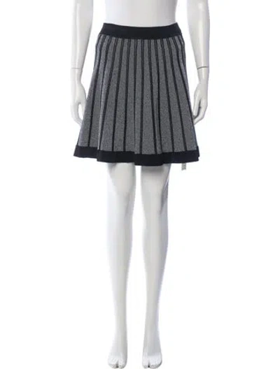 Pre-owned A.l.c Striped Mini Skirt In Gray