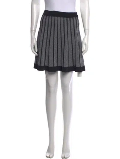 Pre-owned A.l.c Striped Mini Skirt In Grey