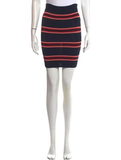 Pre-owned A.l.c Striped Mini Skirt In Multi