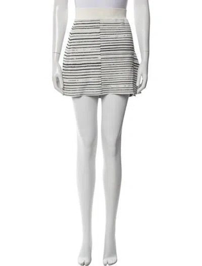 Pre-owned A.l.c Striped Mini Skirt In Multi