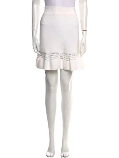 Pre-owned A.l.c Striped Mini Skirt In Neutral